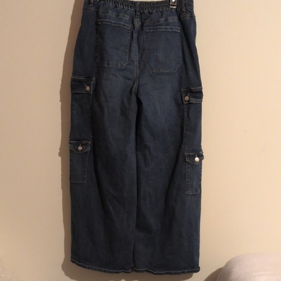 No Boundaries Blue Flare Wide Leg Jeans - Picture 3 of 3